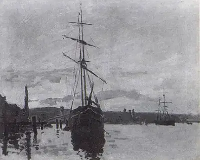 Boats at Rouen (1872) Claude Monet
